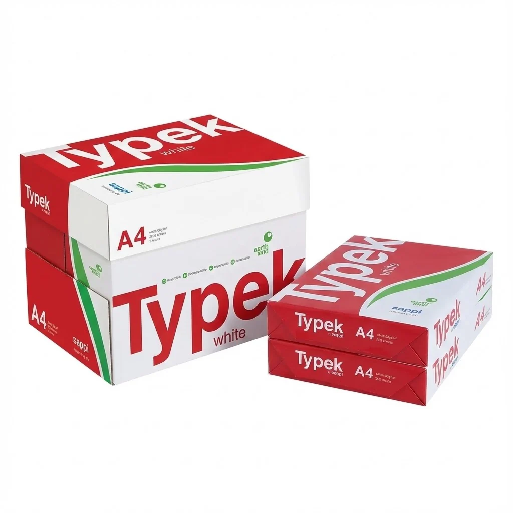 Typek A4 white paper carton and individual reams